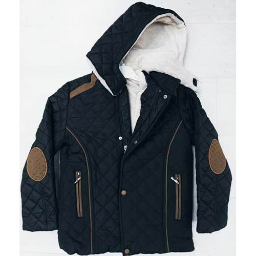 1049 ERKEK FERMUARLI MONT 10/13 YAŞ - SİYAH - 12-13 YAŞ