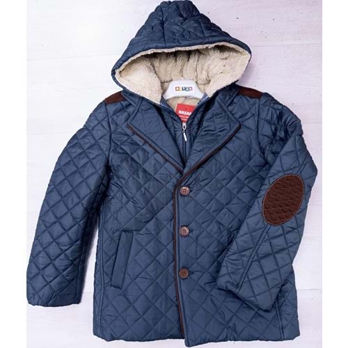 104 ERKEK DÜĞMELİ MONT 10/13 YAŞ - GRİ - 12-13 YAŞ