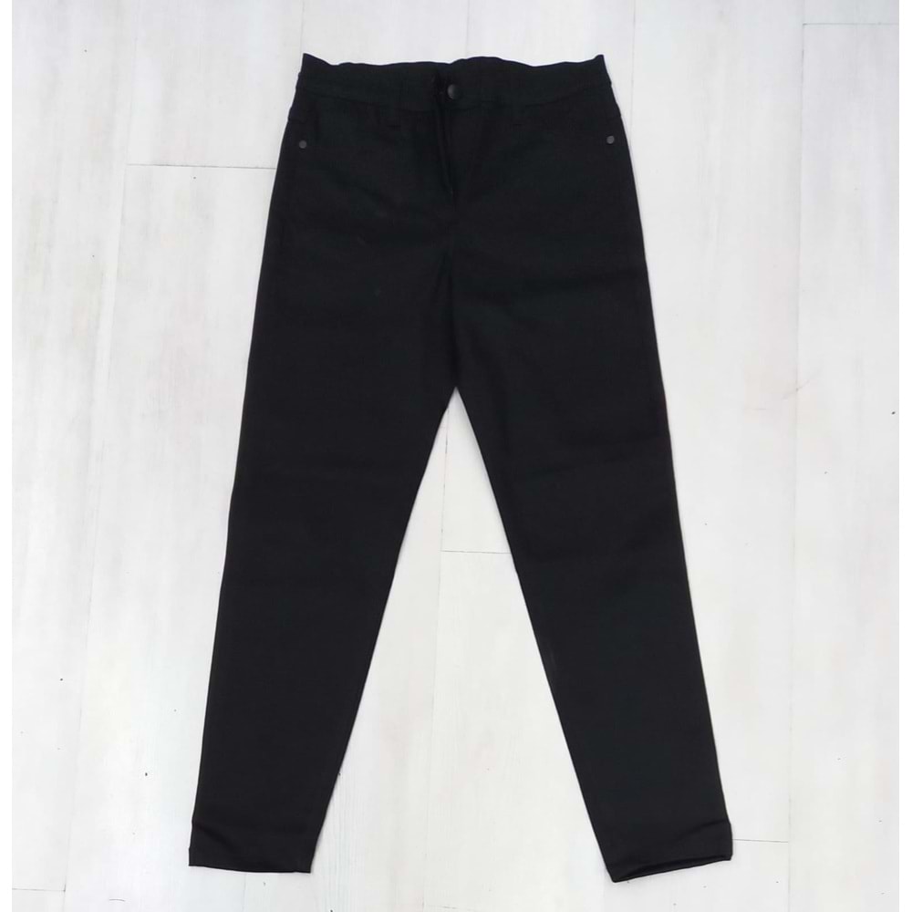 CANVAS LİKRALI PANTALON BATTAL BOY 48/56 BEDEN - SİYAH - 50